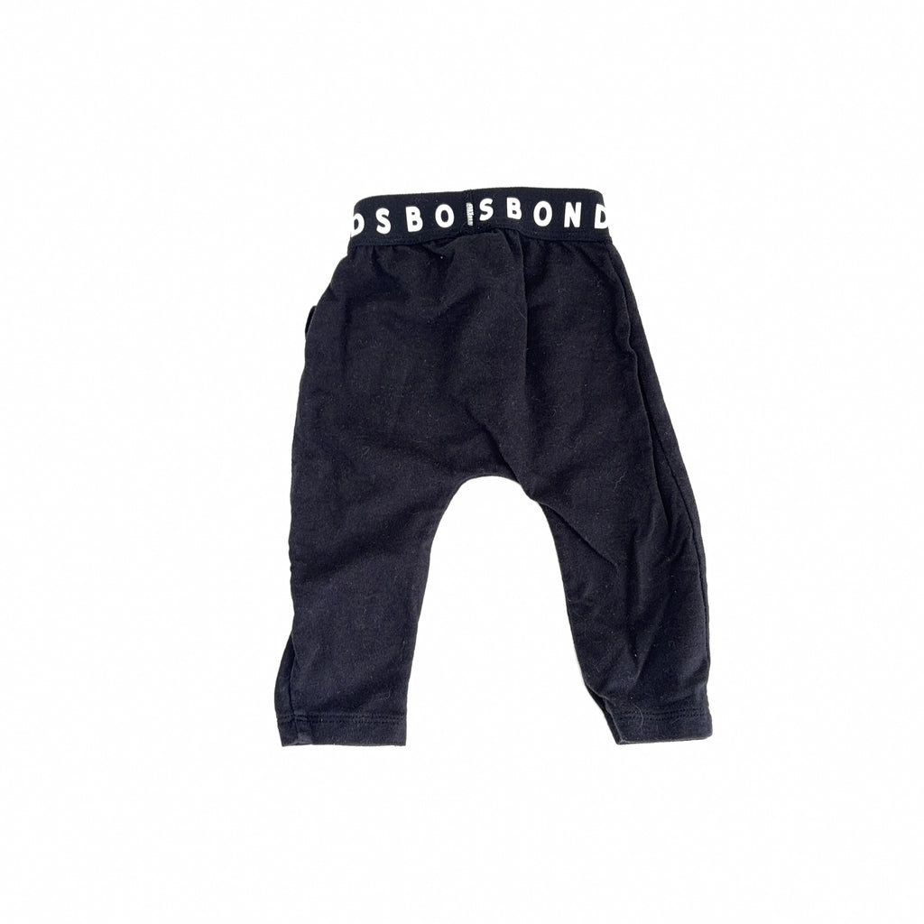Bonds Black Leggings - 0-3 Months | 000