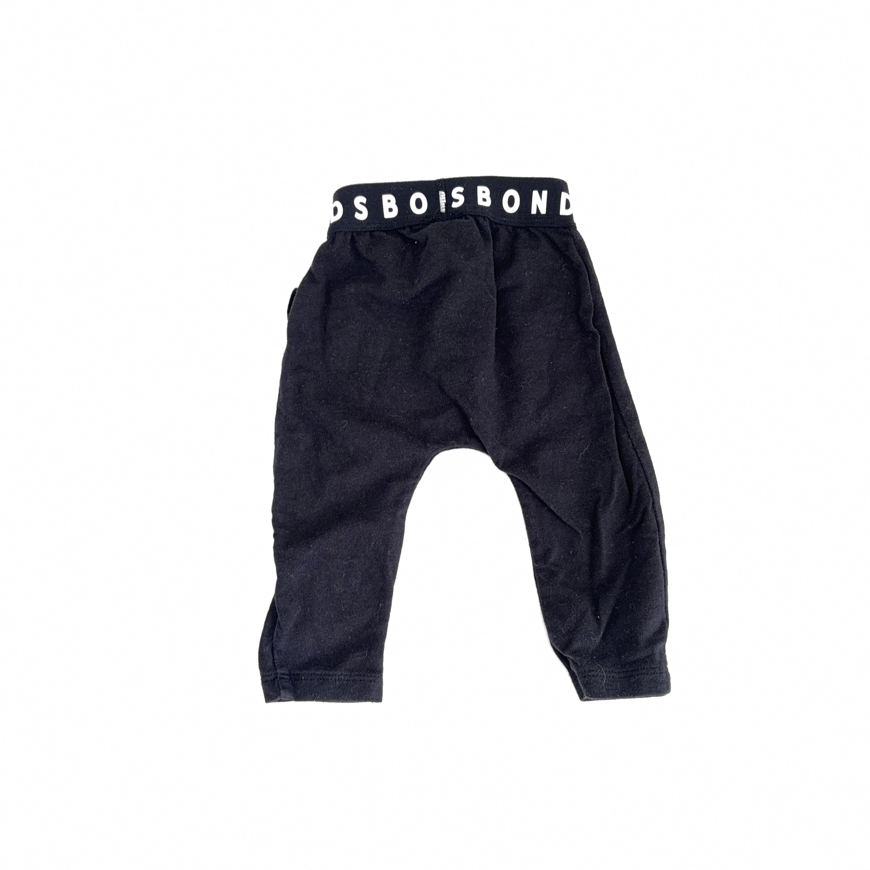 Bonds Black Leggings - 0-3 Months | 000