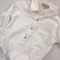 Designer Kidz White Collared Bodysuit - 6-12 Months | 0