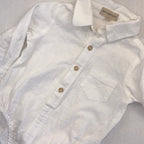 Designer Kidz White Collared Bodysuit - 6-12 Months | 0