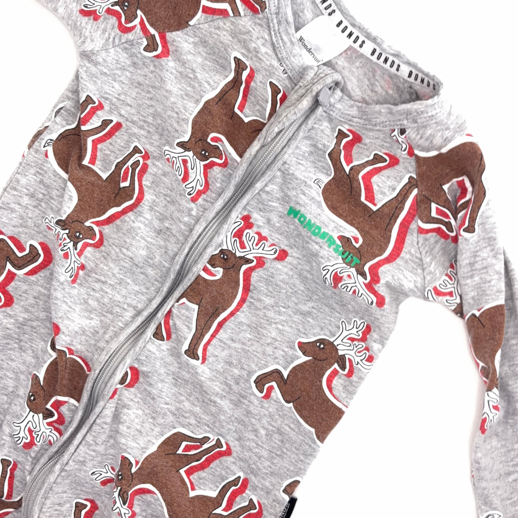 Bonds Wondersuit Long Sleeve Rudolph - 6-12 Months | 0