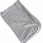 Anko Grey Cable Knit Sherpa Blanket