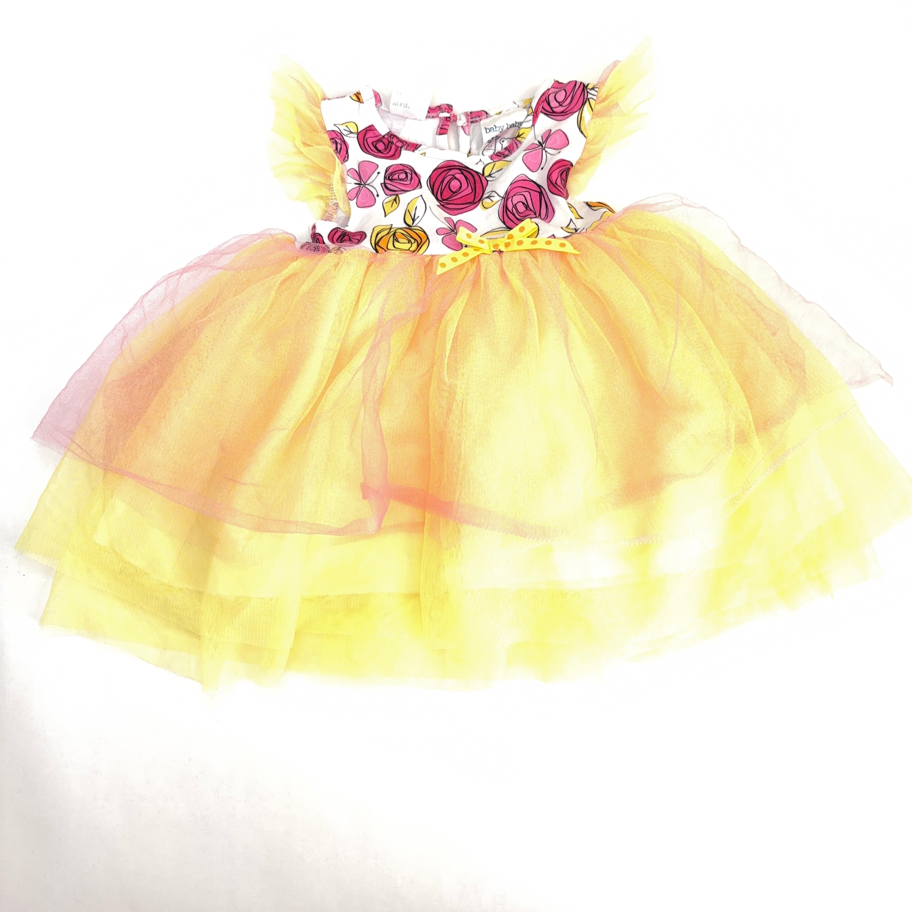 Baby Baby Yellow Tulle Party Dress - 3-6 Months | 00