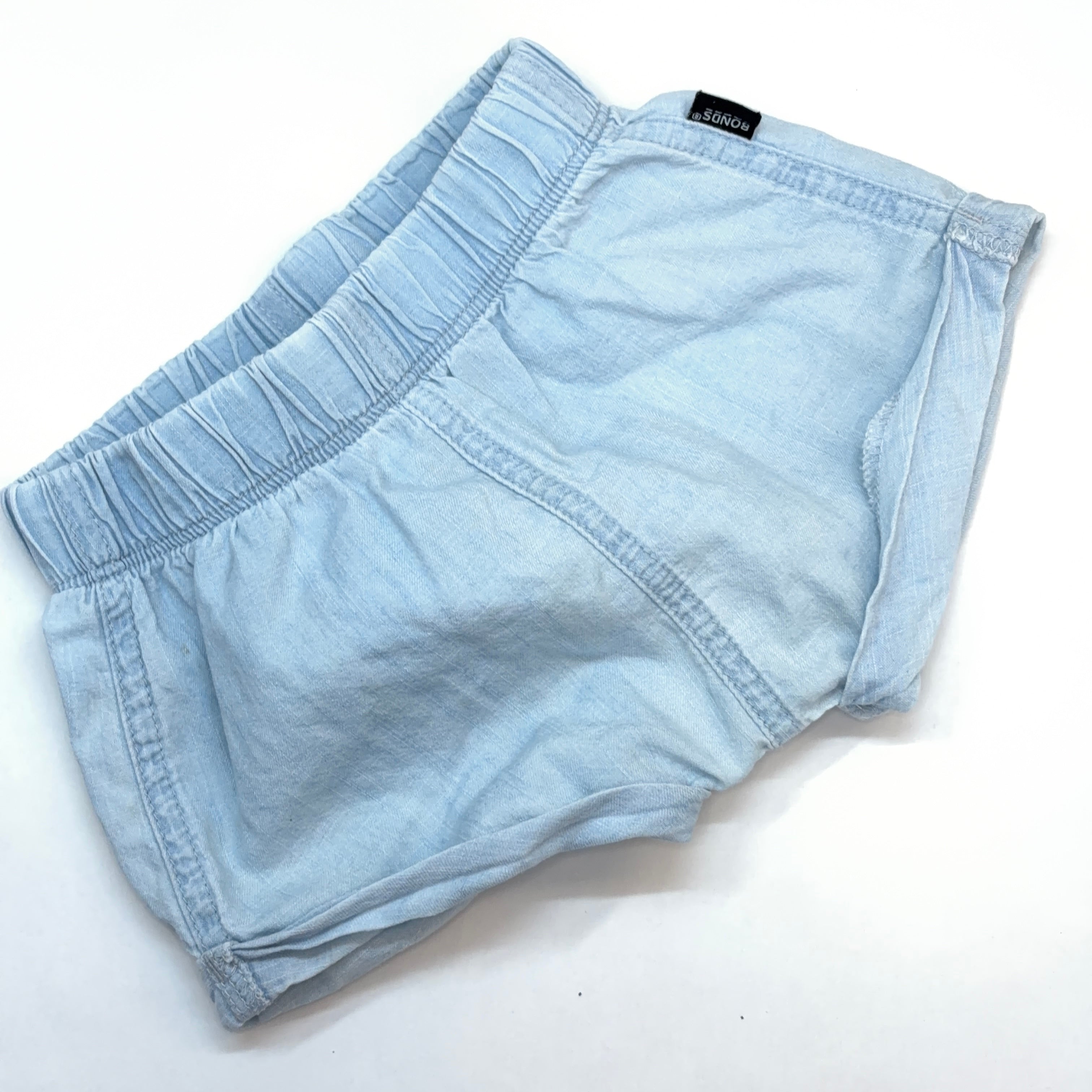 Bonds Light Blue Chambray Shorts - 6-12 Months | 0