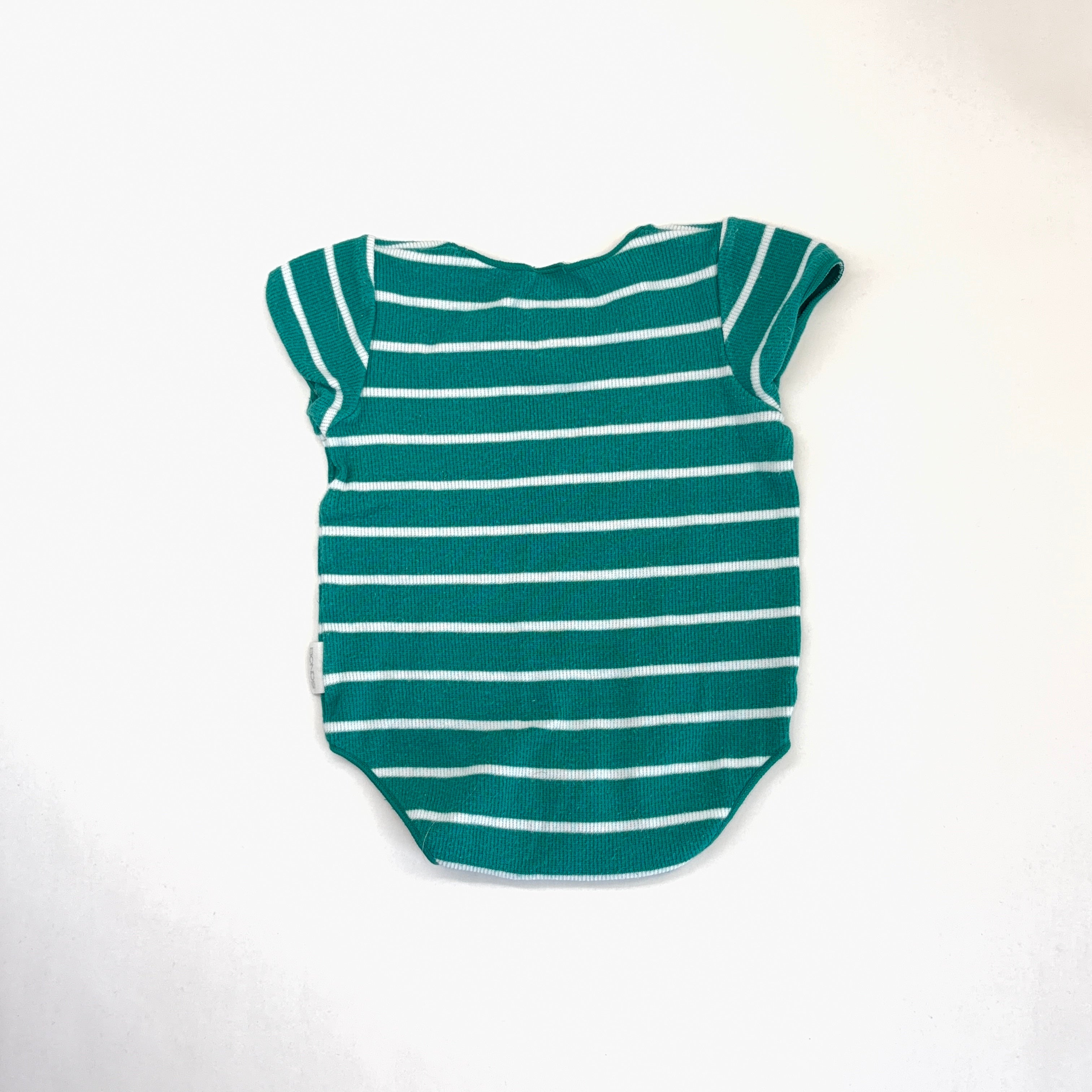 Bonds Green Striped Bodysuit - 0-3 Months | 000