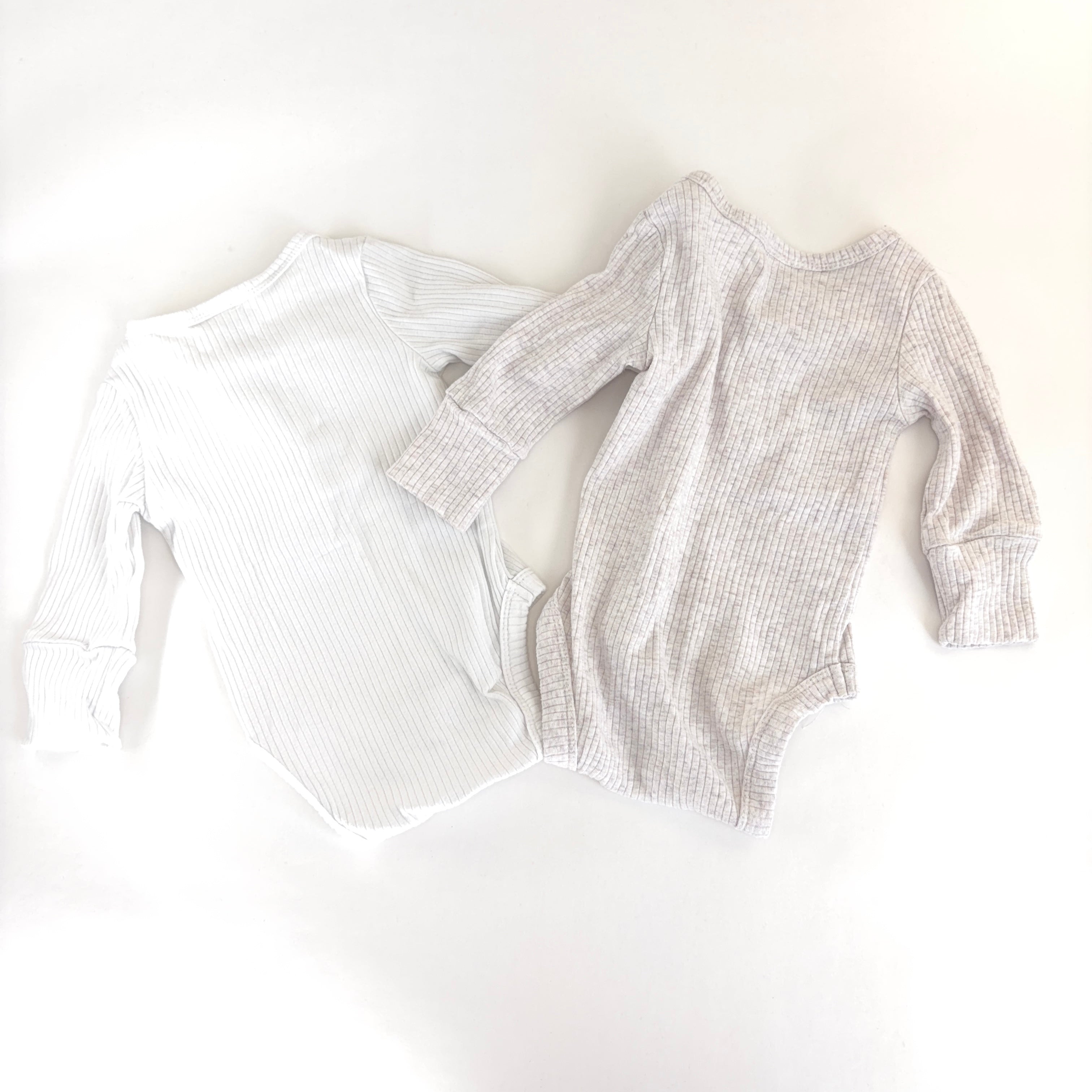Baby Berry Ribbed Long Sleeve Bodysuit Bundle - 2 Pack - 0-3 Months | 000