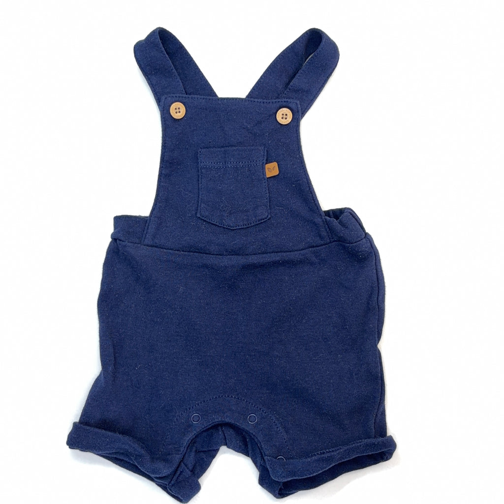 Sprout Navy Overall Romper - 0-3 Months | 000