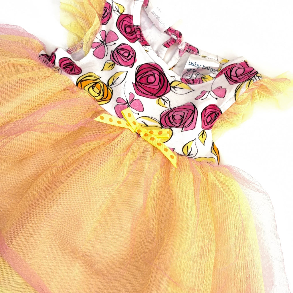 Baby Baby Yellow Tulle Party Dress - 3-6 Months | 00