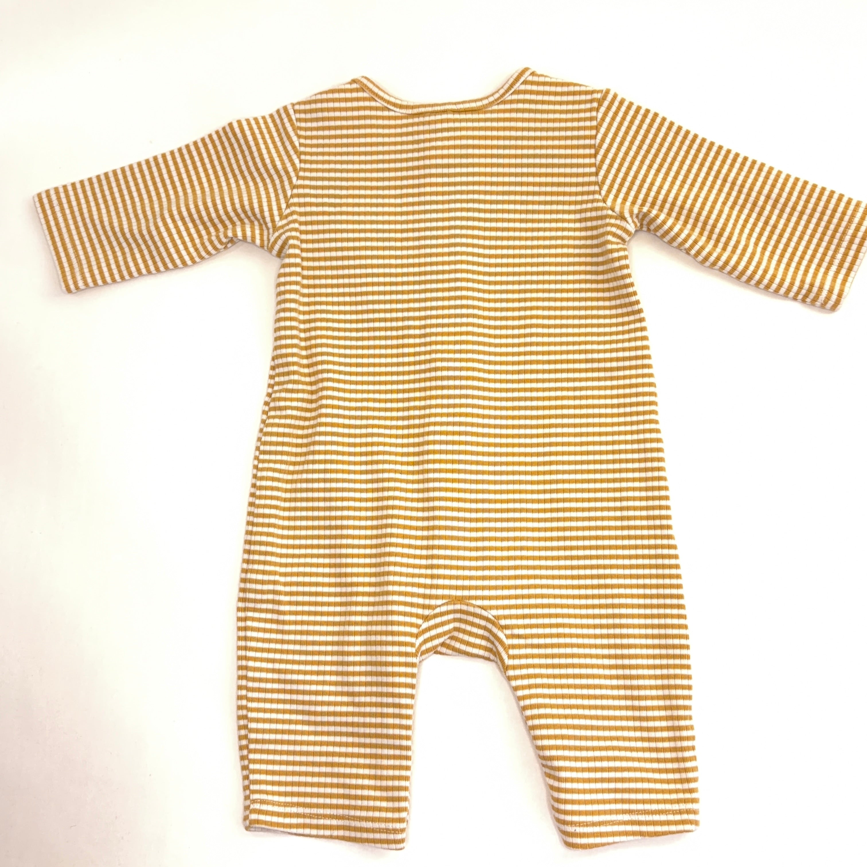 Target Organic Cotton Mustard Ribbed Romper - 0-3 Months | 000