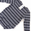Bonds Grey Striped Rib Bodysuit - 0-3 Months | 000