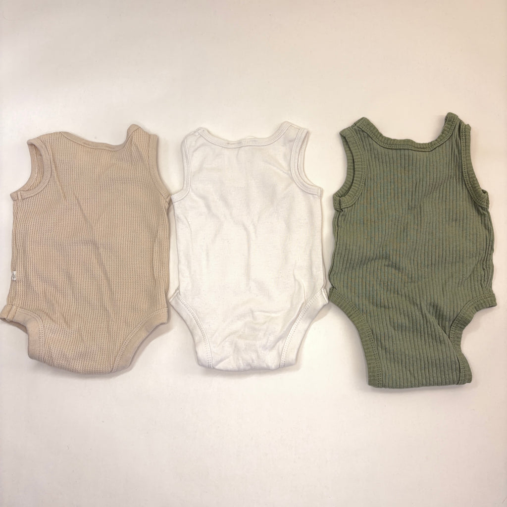 Dymples Sleeveless Bodysuit Bundle - 3 Pack - 0-3 Months | 000