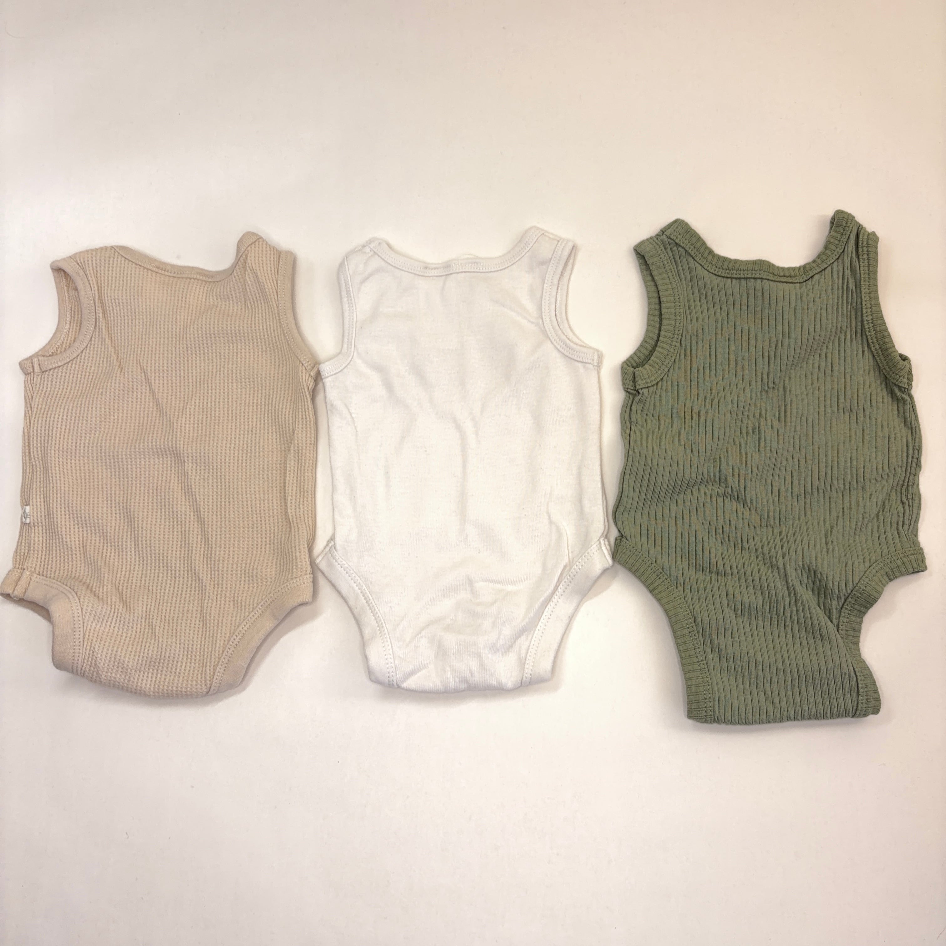 Dymples Sleeveless Bodysuit Bundle - 3 Pack - 0-3 Months | 000