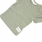 Dymples Sage Ribbed Tee - 0-3 Months | 000