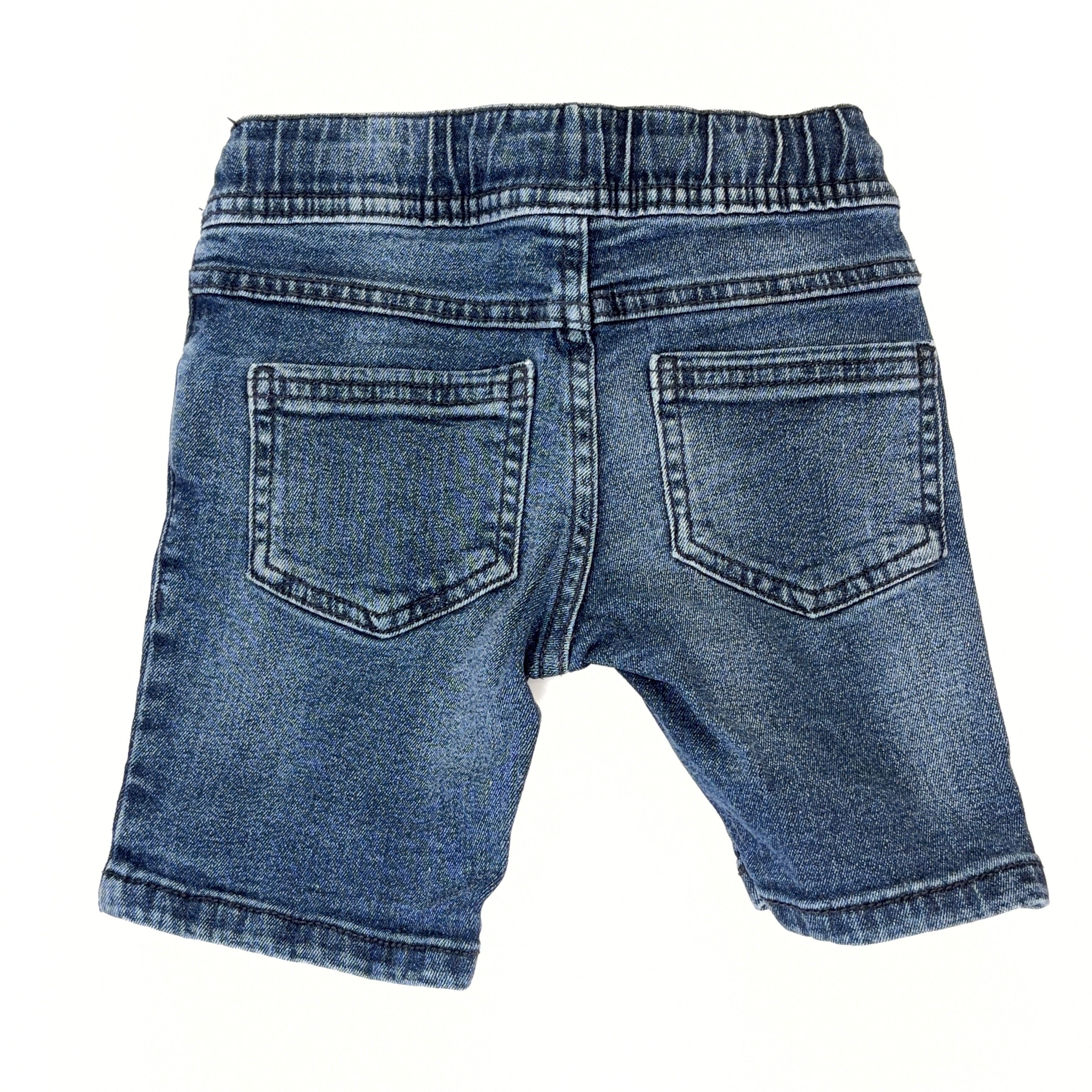 Breakers Blue Denim Drawstring Shorts - 18-24 Months | 2