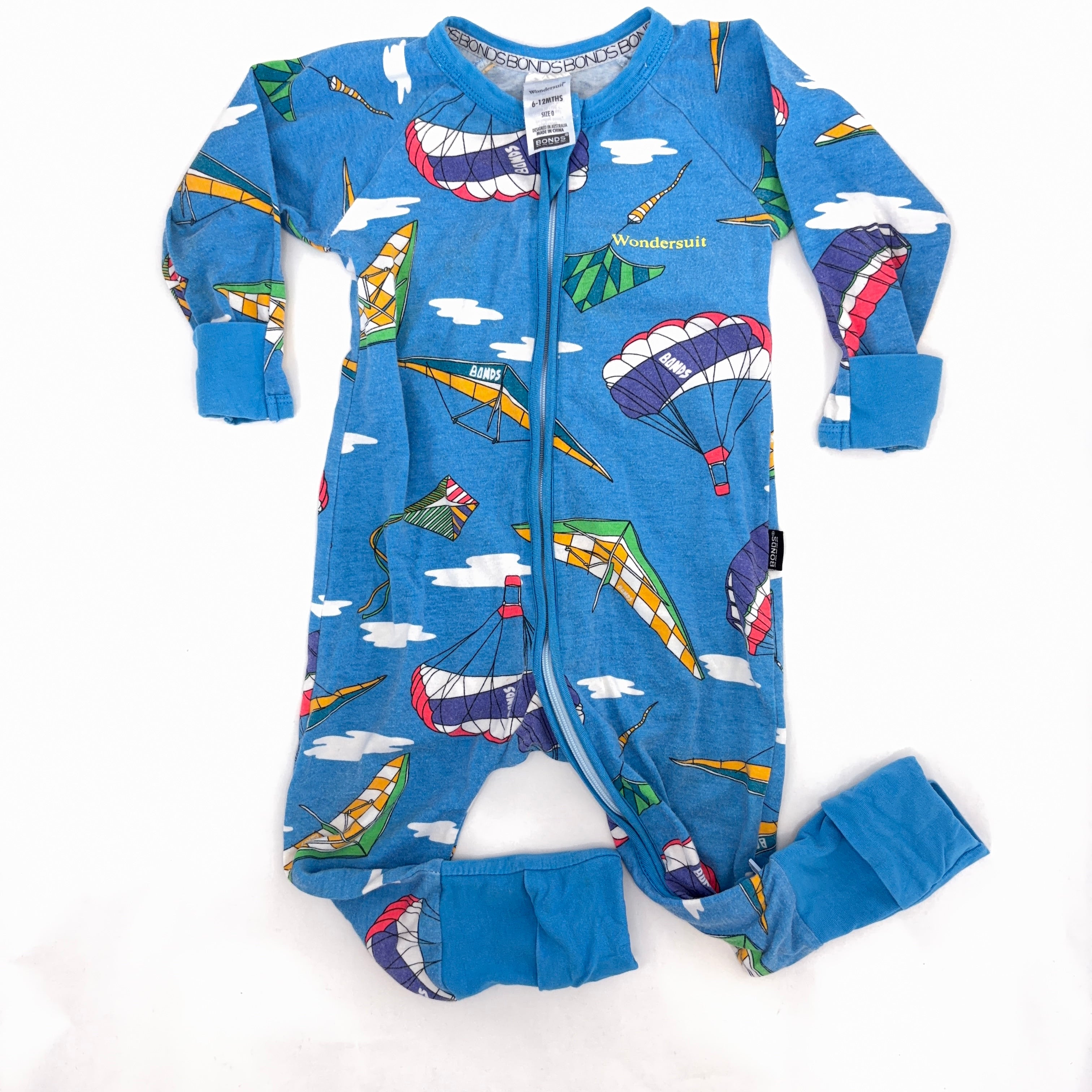 Bonds Wondersuit Long Sleeve Kites - 6-12 Months | 0