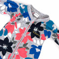 Bonds Wondersuit Long Sleeve Grey & Flowers - 0-3 Months | 000