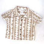 Best&Less Button-up Wave Striped Shirt - 3-6 Months | 00