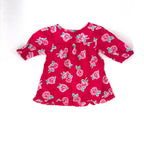 Dymples Rose Print Long Sleeve Dress - 0-3 Months | 000