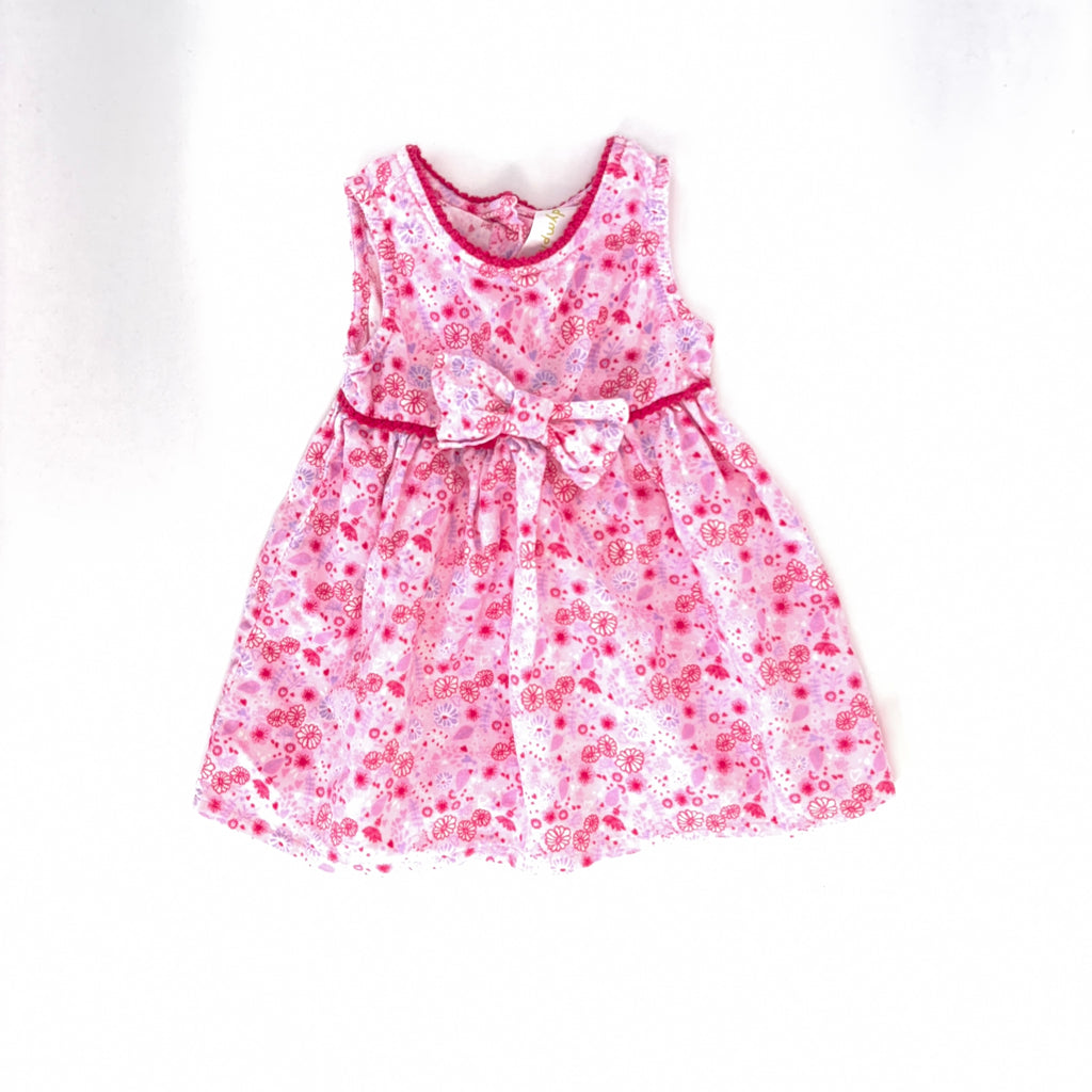 Dymples Floral Bow Dress - 0-3 Months | 000