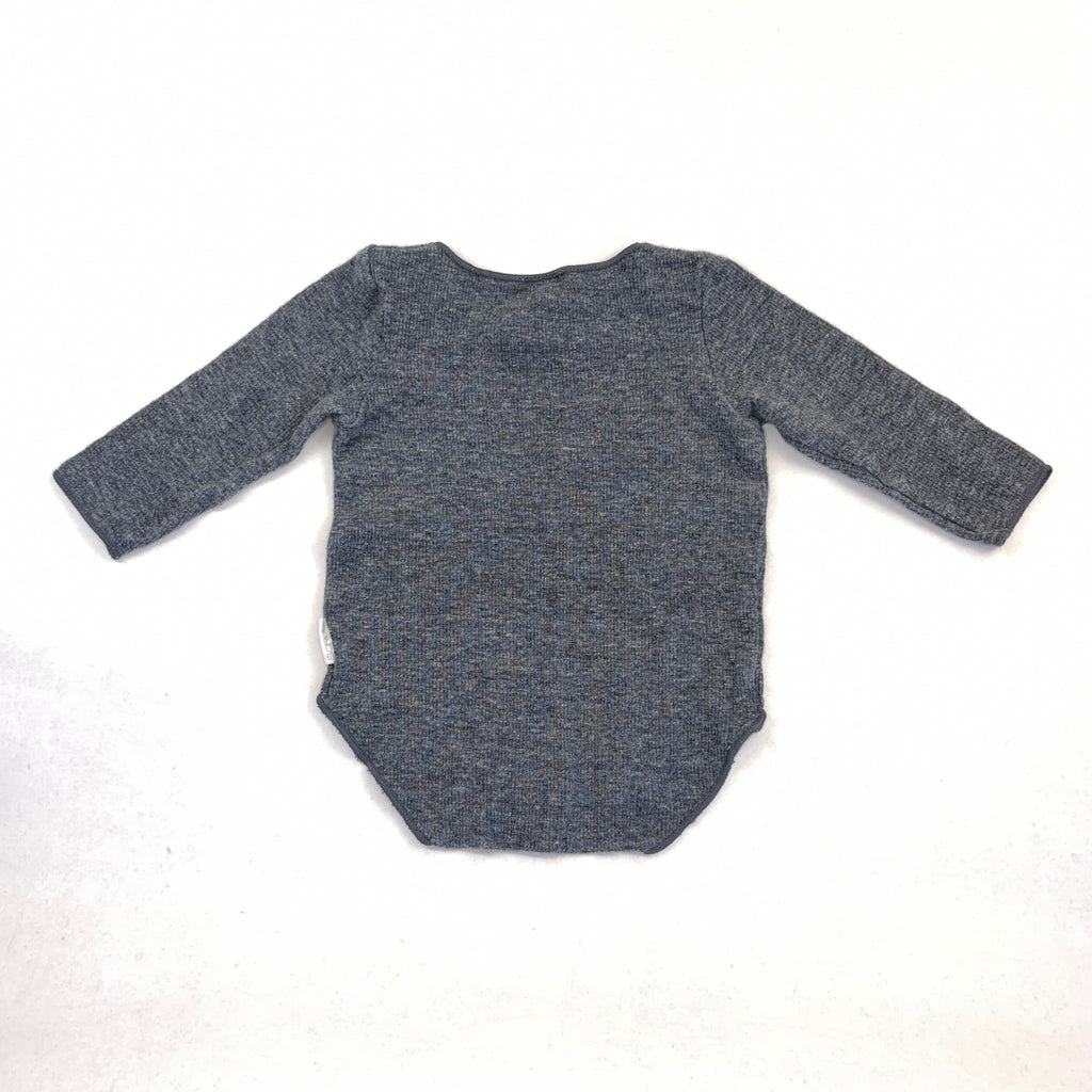 Bonds Grey Rib Bodysuit - 0-3 Months | 000