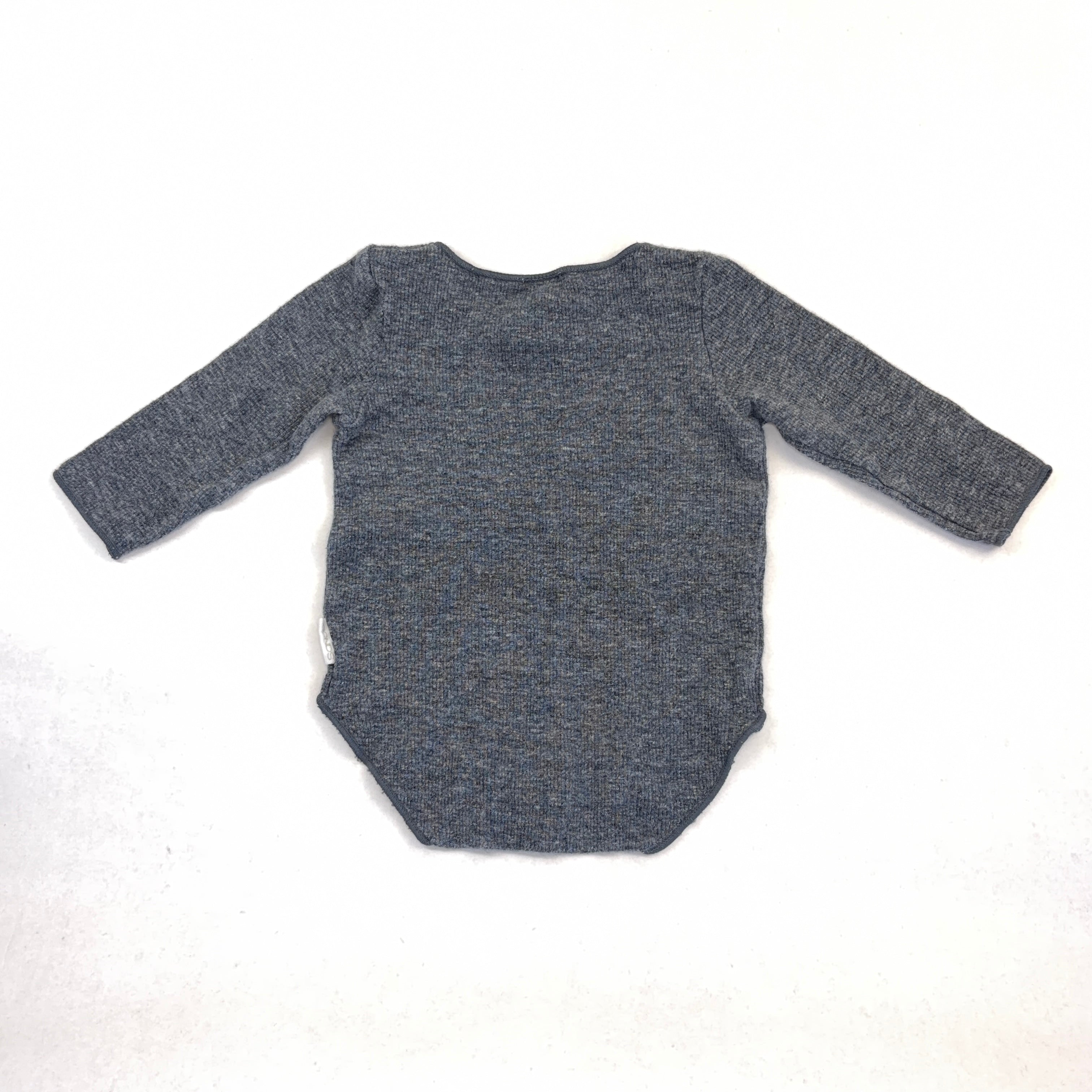 Bonds Grey Rib Bodysuit - 0-3 Months | 000