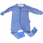 Bonds Wondersuit Long Sleeve Blue with Hashes - 3-6 Months | 00
