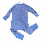 Bonds Wondersuit Long Sleeve Blue with Hashes - 3-6 Months | 00