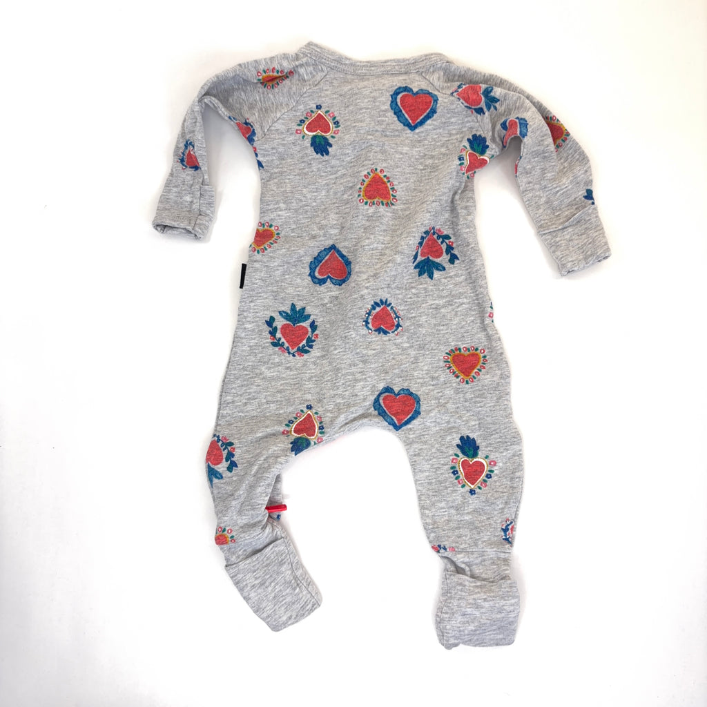 Bonds Wondersuit Long Sleeve Hearts - 0-3 Months | 000