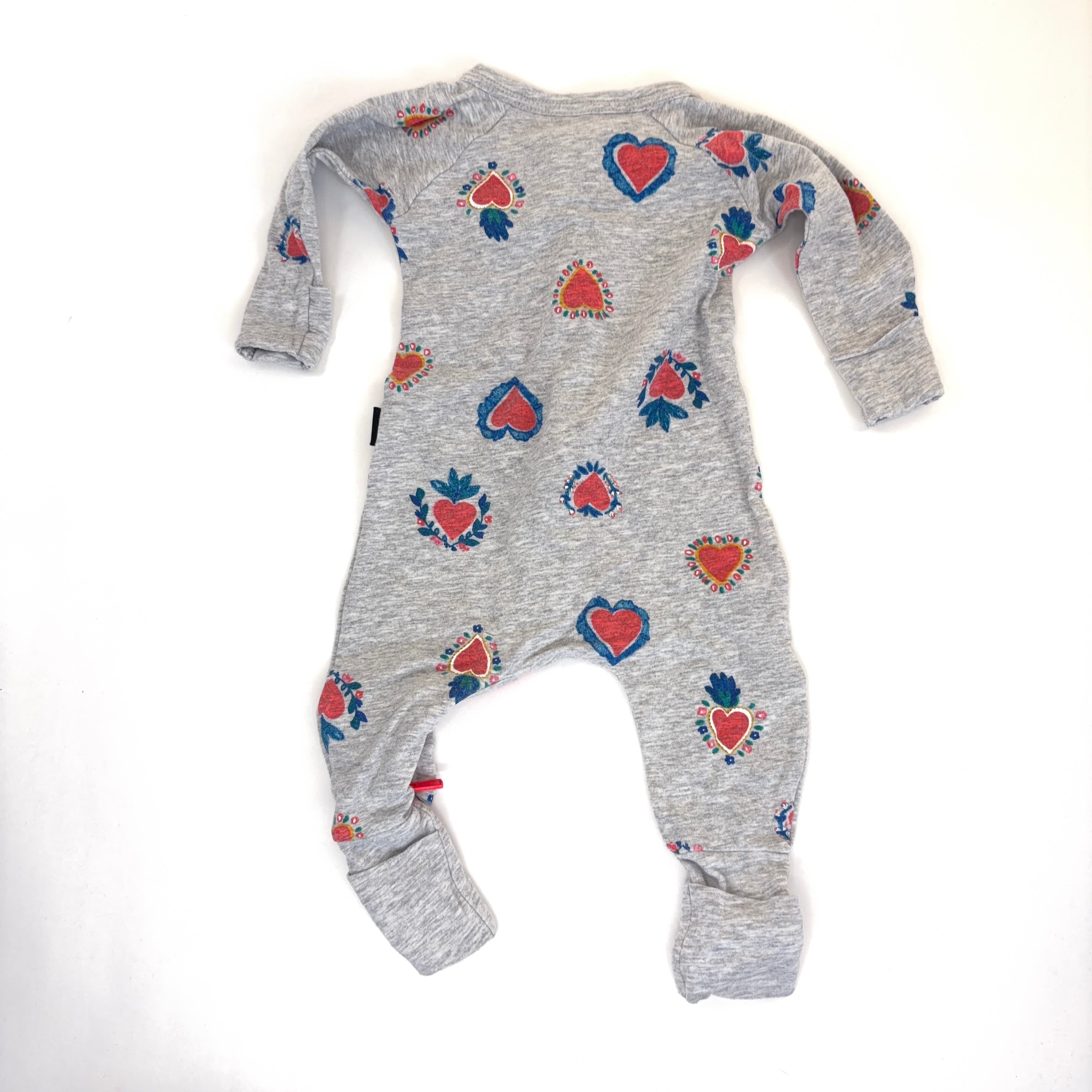 Bonds Wondersuit Long Sleeve Hearts - 0-3 Months | 000