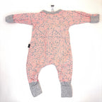 Bonds Wondersuit Long Sleeve Pink Lines - 0-3 Months | 000