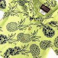 Rock Your Baby lime pineapple print short sleeve shirt front detail