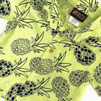 Rock Your Baby lime pineapple print short sleeve shirt front detail